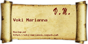 Voki Marianna névjegykártya